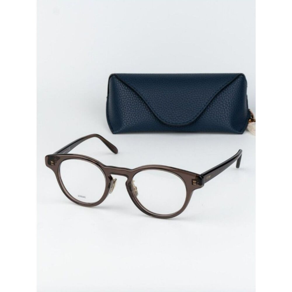 Loewe Men Eyeglasses Brown Round LW50085F 050 NEW AUTHENTIC